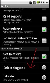 Select Ringtone Android